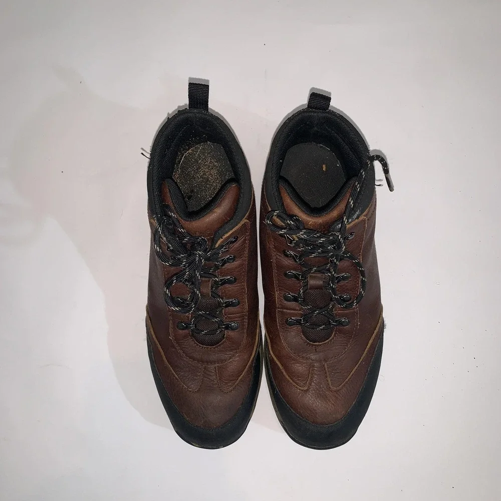 Timberland Boots Mens Size 8.5 Brown Leather Hiking Ankle Trail Outdoor Lace Up